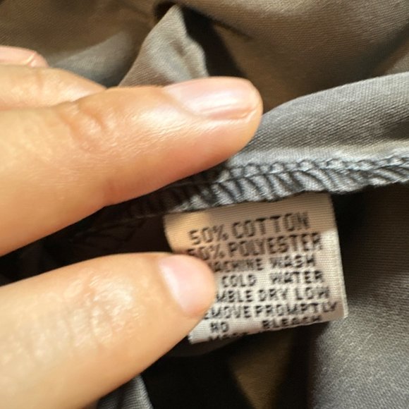 Women Cargo Pants Capris Y2K Medium M Gray Elastic Waist High Rise Drawstring - Picture 12 of 12